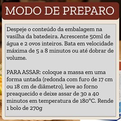 MISTURA PARA BOLO SABOR BAUNILHA 150G