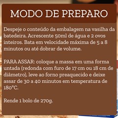 MISTURA PARA BOLO SABOR CHOCOLATE 150G