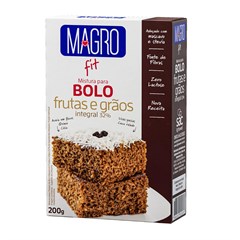 BOLO INTEGRAL COM FRUTAS E GRAOS 200G