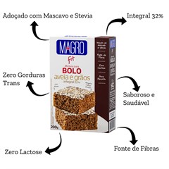 BOLO INTEGRAL AVEIA E GRAOS 200G