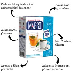 ADOCANTE MAGRO LIGHT SACHET  50X500MG