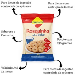 ROSQUINHA LEITE LOW ZERO ACUCAR 150G