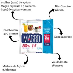 AÇÚCAR MAGRO FIT REFIL 400G
