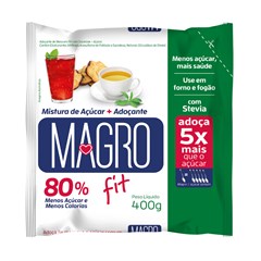 AÇÚCAR MAGRO FIT COM STEVIA 400G