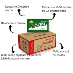 LOWC SOSTEVIA SACHET 1000UNX400MG