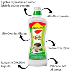 ADOCANTE LOWCUCAR PLUS COM STEVIA LIQ 65ML NT