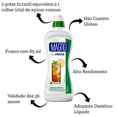 ADOCANTE DIETETICO MAGRO C/ STEVIA LIQ 65ML NT