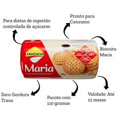 BISCOITO MARIA LOW ZERO ACUCARES 110G