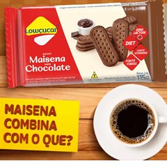 BISCOITO MAISENA CHOCOLATE LOW ZERO ACUCARES 115G