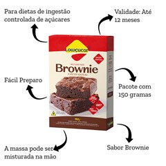 PO P/ PREPARO BROWNIE ZERO ACUCAR 150G
