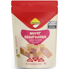 WAFER QUADRADINHO MORANGO LOW 60G