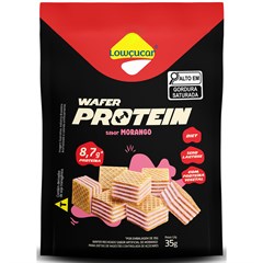 WAFER PROTEIN MORANGO LOWCUCAR 35G