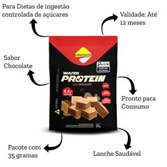 WAFER PROTEIN CHOCOLATE LOWCUCAR 35G
