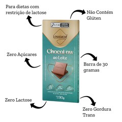 CHOCOLATE AO LEITE ZER LAC LOW CART DISPLAY 10X30G