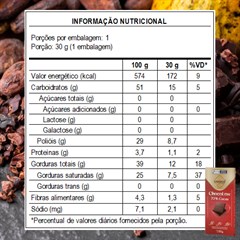 CHOCOLATE 70% CACAU CART LOW DISPLAY 10X30G