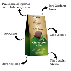 CHOCOLATE 70% MENTA LOW 70G