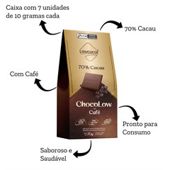 CHOCOLATE 70% CAFE LOW 70G