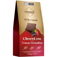 CHOCOLATE 70% FRUTAS VERMELHAS LOW 70G