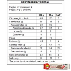 BISCOITO LEITE LOW ZERO C/BARRA SABOR CHOC 60G