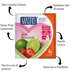 DISPLAY REFRESCO MAGRO DIET PINK LEMONADE 15X8G